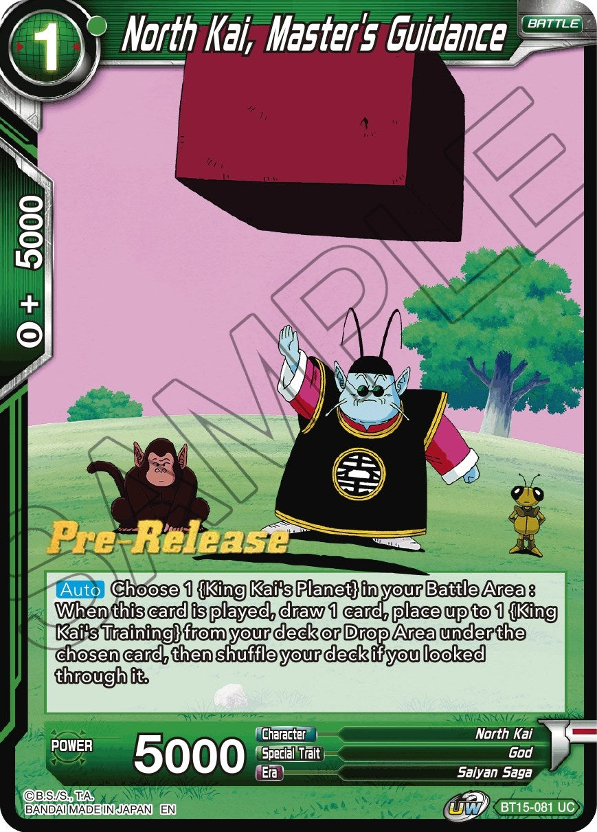 Image for North Kai, Master's Guidance (Saiyan Showdown Pre-Release Cards) (BT15-081) - Dragon Ball Super: Masters