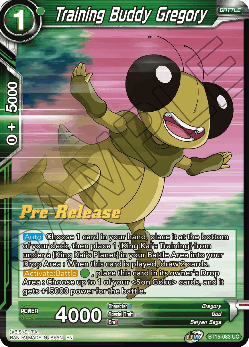 Image for Training Buddy Gregory (Saiyan Showdown Pre-Release Cards) (BT15-083) - Dragon Ball Super: Masters