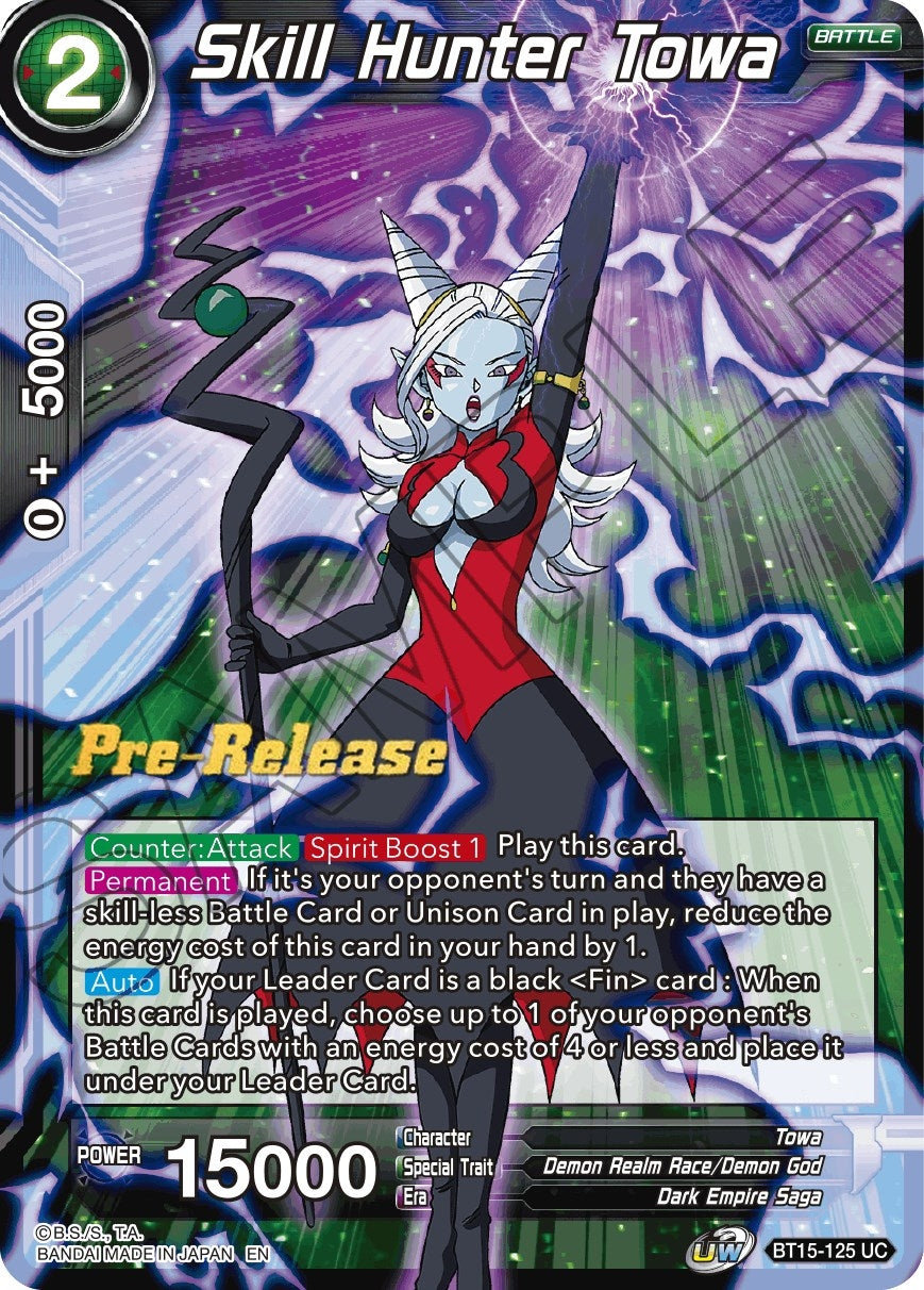Image for Skill Hunter Towa (Saiyan Showdown Pre-Release Cards) (BT15-125) - Dragon Ball Super: Masters