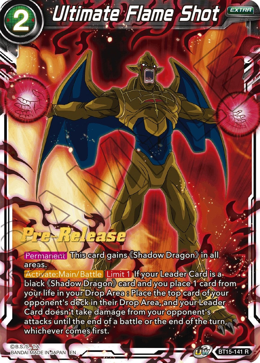 Image for Ultimate Flame Shot (Saiyan Showdown Pre-Release Cards) (BT15-141) - Dragon Ball Super: Masters
