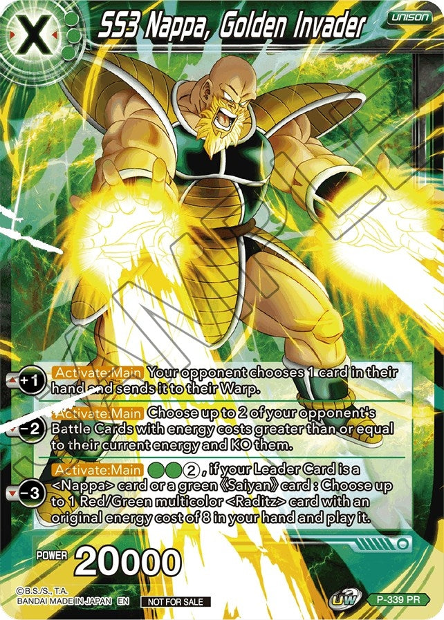 Image for SS3 Nappa, Golden Invader (Promotion Cards) (P-339) - Dragon Ball Super: Masters