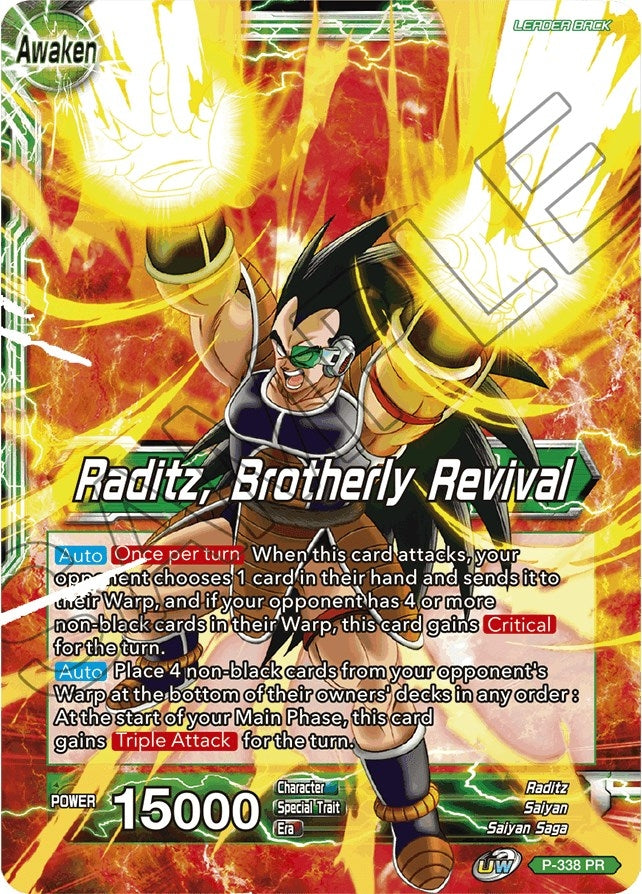 Image for Raditz // Raditz, Brotherly Revival (Promotion Cards) (P-338) - Dragon Ball Super: Masters