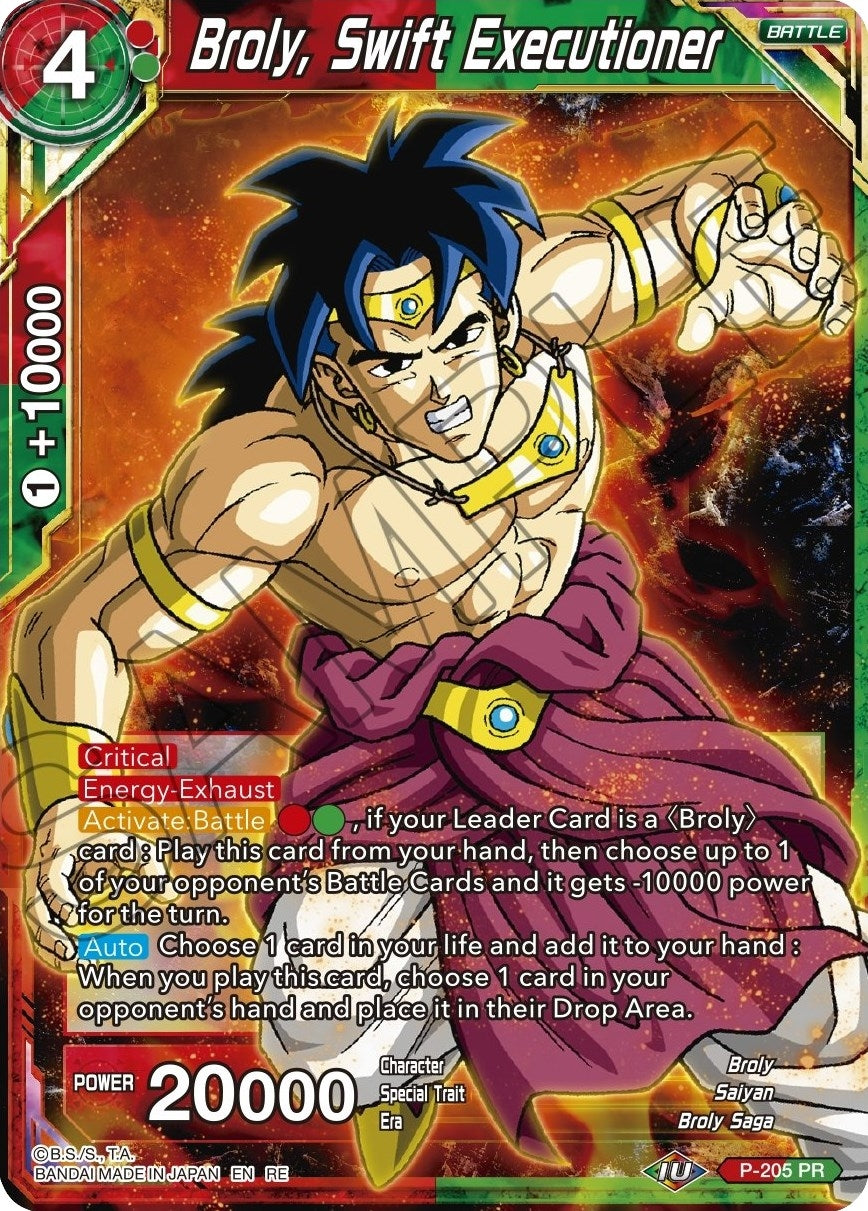 Image for Broly, Swift Executioner (Mythic Booster) (P-205) - Dragon Ball Super: Masters