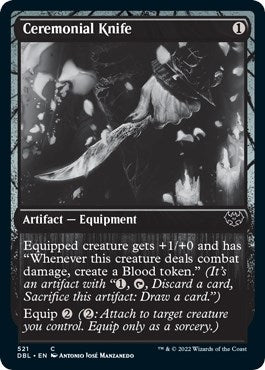 Image for Ceremonial Knife (Innistrad: Double Feature) (521) - Magic: The Gathering