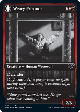 Image for Weary Prisoner (Innistrad: Double Feature) (451) - Magic: The Gathering