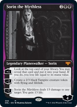 Image for Sorin the Mirthless (Innistrad: Double Feature) (398) - Magic: The Gathering