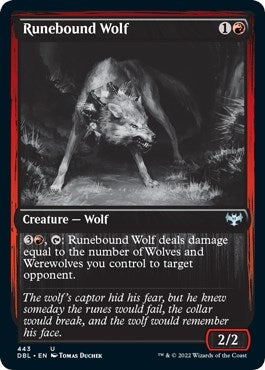 Image for Runebound Wolf (Innistrad: Double Feature) (443) - Magic: The Gathering