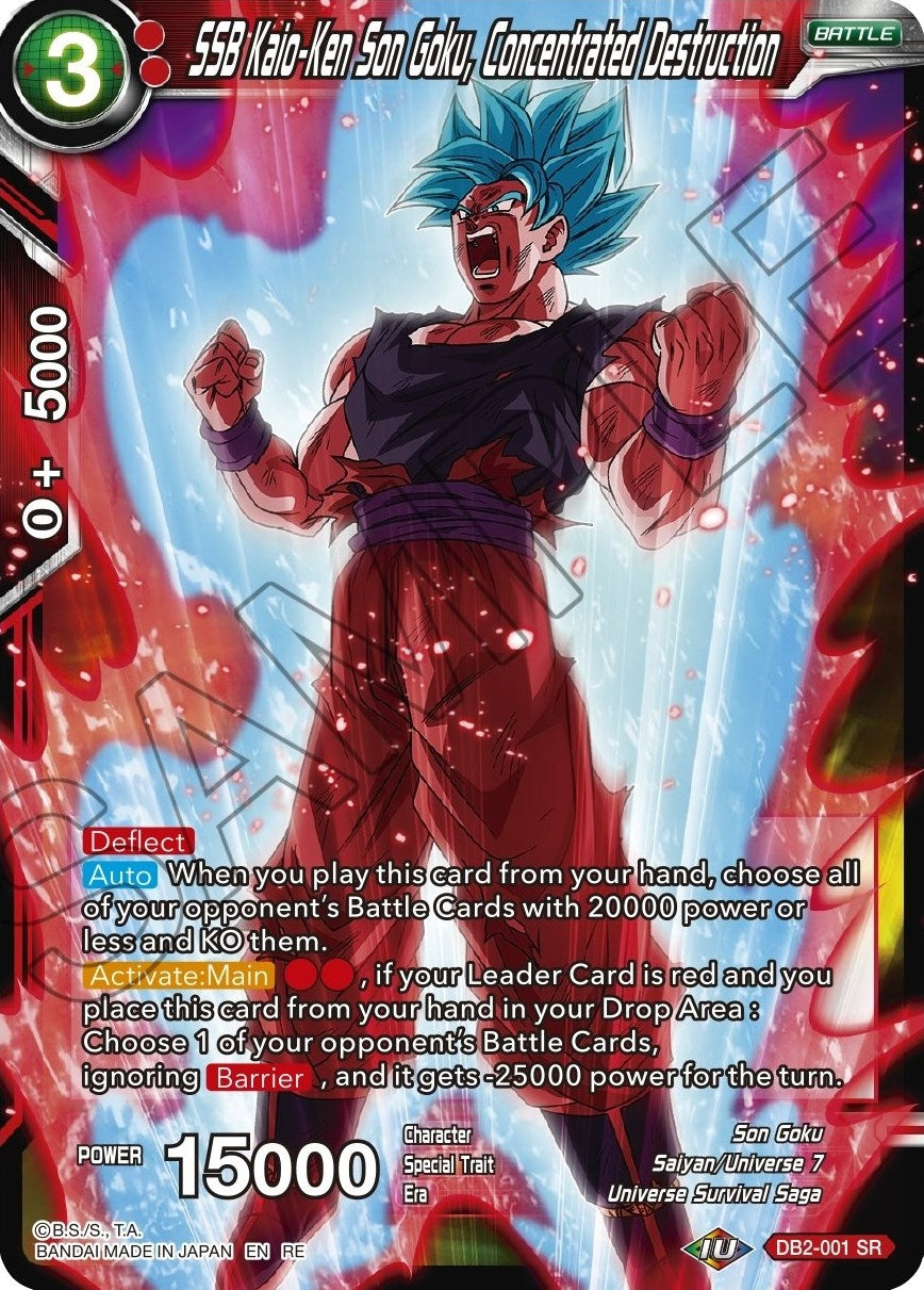 Image for SSB Kaio-Ken Son Goku, Concentrated Destruction (Mythic Booster) (DB2-001) - Dragon Ball Super: Masters
