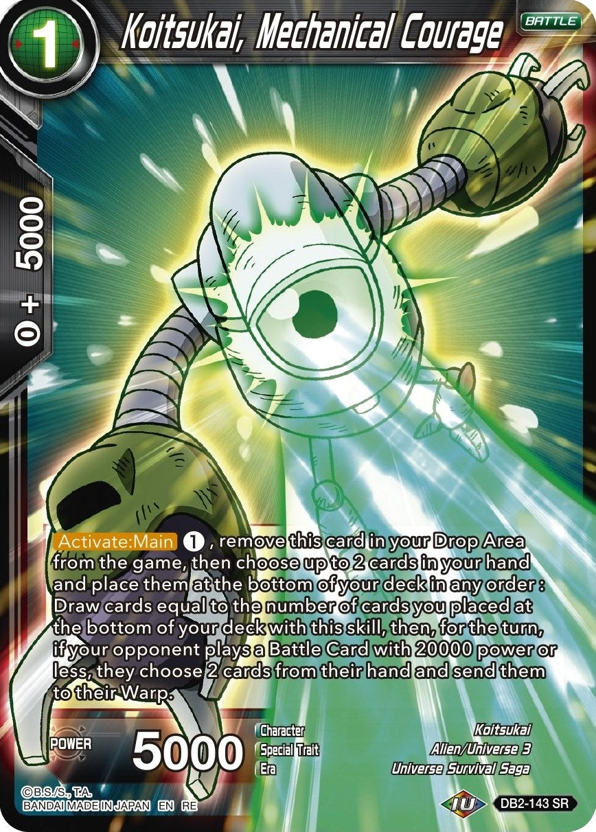 Image for Koitsukai, Mechanical Courage (Mythic Booster) (DB2-143) - Dragon Ball Super: Masters