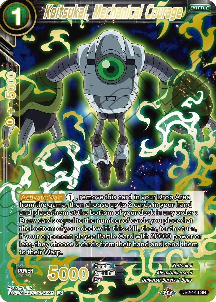 Image for Koitsukai, Mechanical Courage (Gold Stamped) (Mythic Booster) (DB2-143) - Dragon Ball Super: Masters
