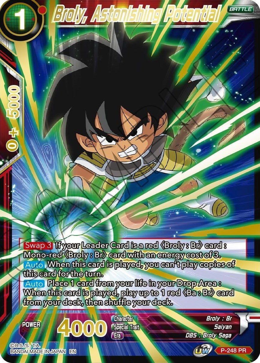 Image for Broly, Astonishing Potential (Gold Stamped) (Mythic Booster) (P-248) - Dragon Ball Super: Masters