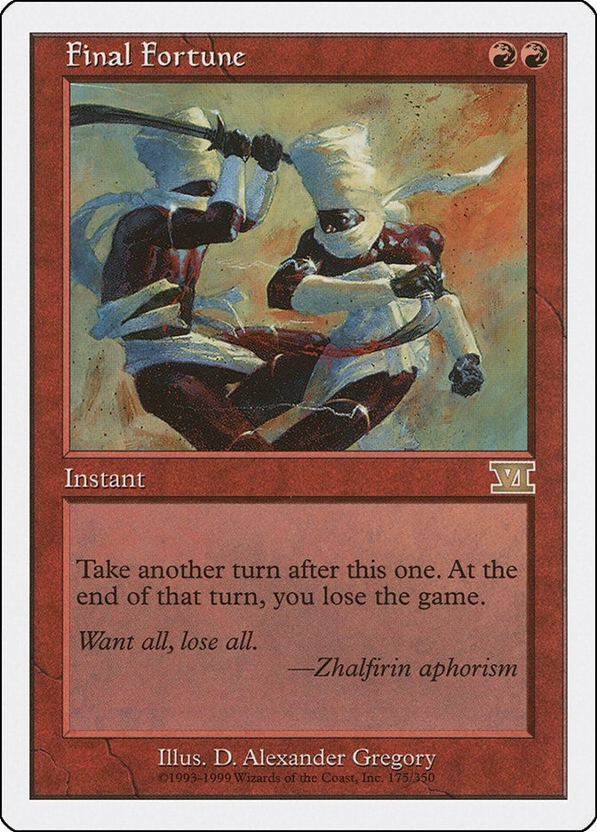 Image for Final Fortune (Classic Sixth Edition) (175) - Magic: The Gathering