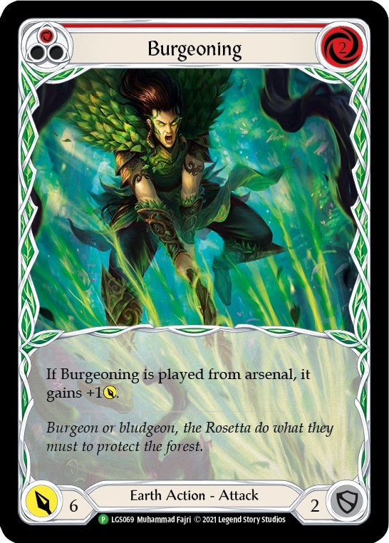 Image for Burgeoning (Red) - LGS069 (Flesh and Blood: Promo Cards) (LGS069) - Flesh and Blood TCG