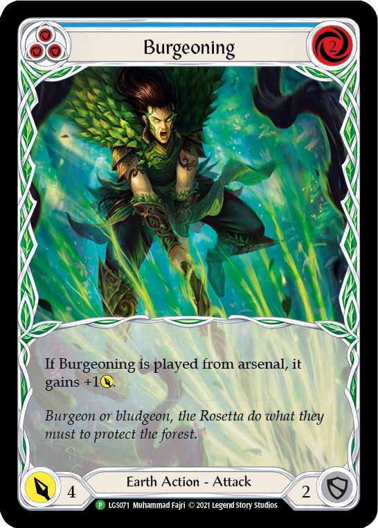Image for Burgeoning (Blue) - LGS071 (Flesh and Blood: Promo Cards) (LGS071) - Flesh and Blood TCG