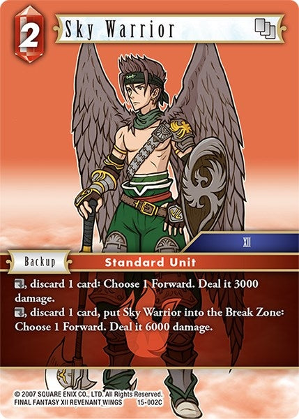 Image for Sky Warrior (Crystal Dominion) (15-002C) - Final Fantasy TCG