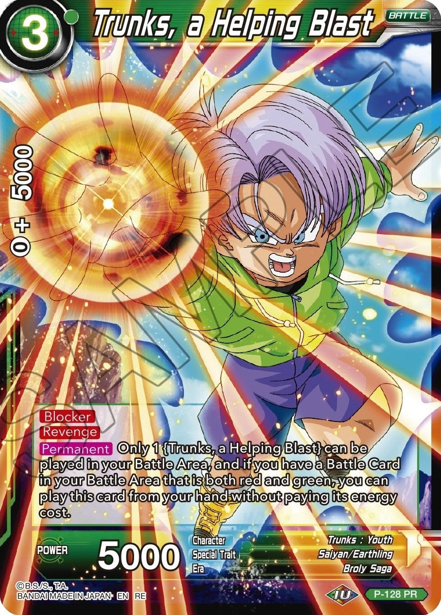 Image for Trunks, a Helping Blast (Mythic Booster) (P-128) - Dragon Ball Super: Masters