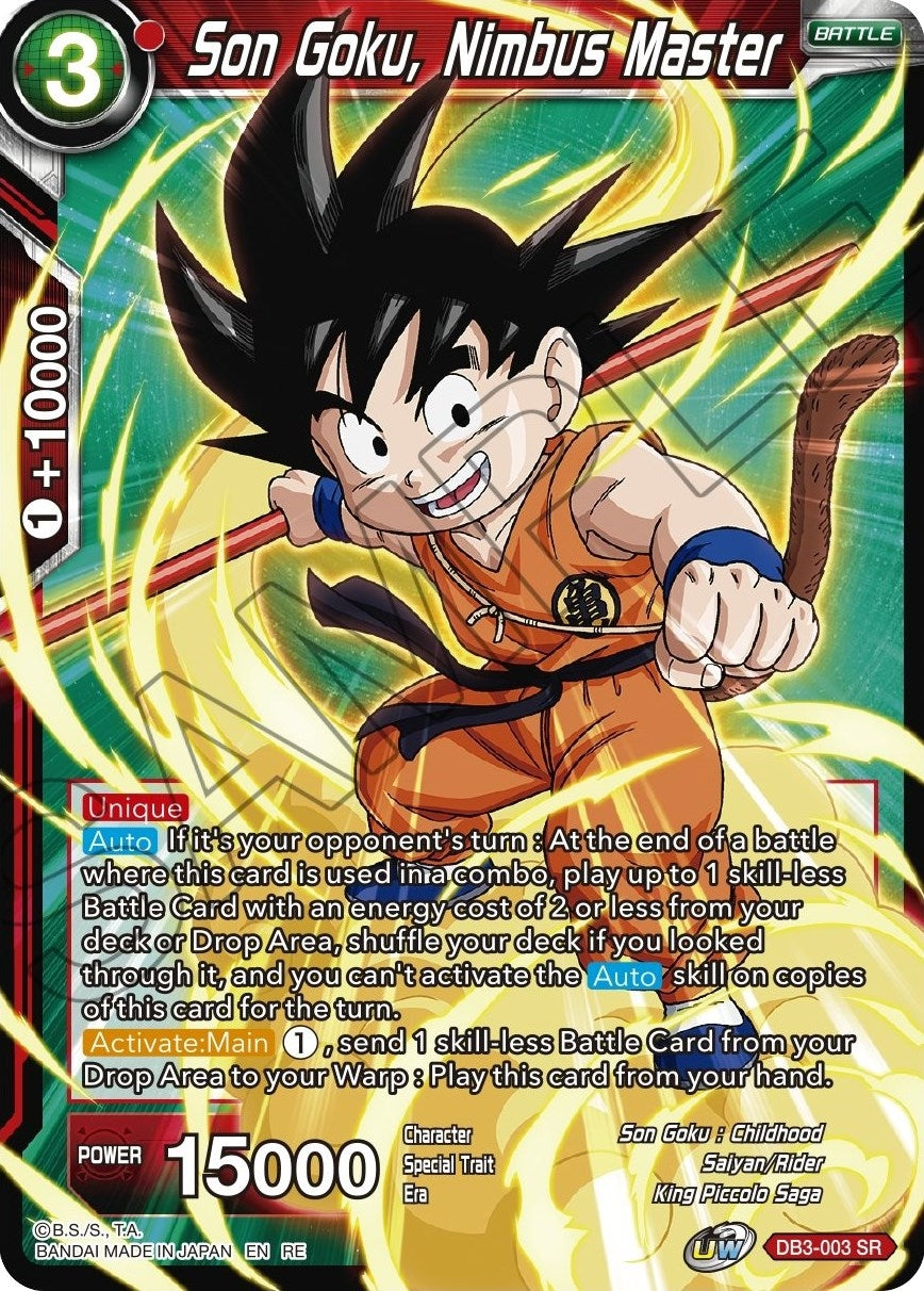 Image for Son Goku, Nimbus Master (Mythic Booster) (DB3-003) - Dragon Ball Super: Masters