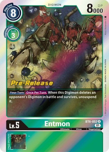 Image for Entmon (BT06_PR) (BT6-052 R) - Digimon Card Game