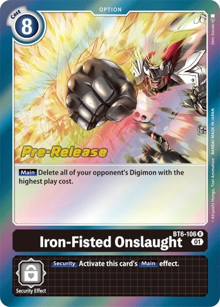 Image for Iron-Fisted Onslaught (BT06_PR) (BT6-106 R) - Digimon Card Game