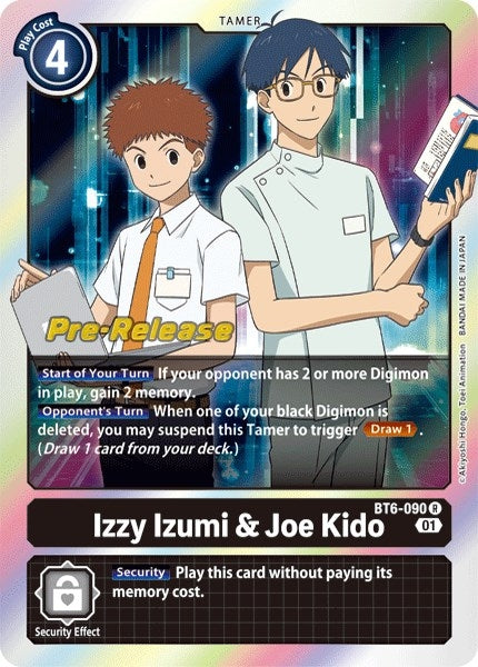 Image for Izzy Izumi & Joe Kido (BT06_PR) (BT6-090 R) - Digimon Card Game