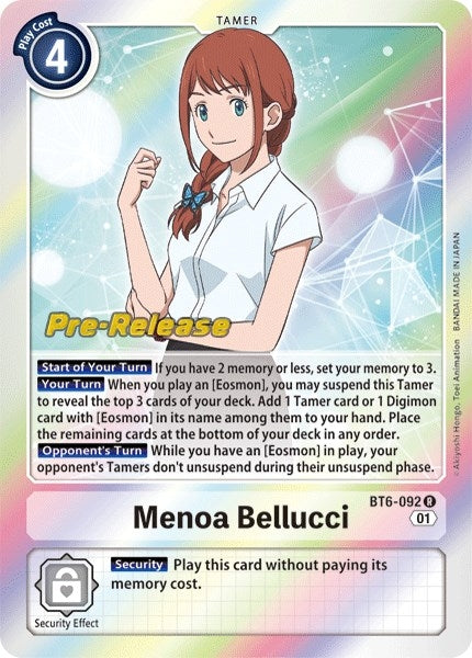 Image for Menoa Bellucci (BT06_PR) (BT6-092 R) - Digimon Card Game