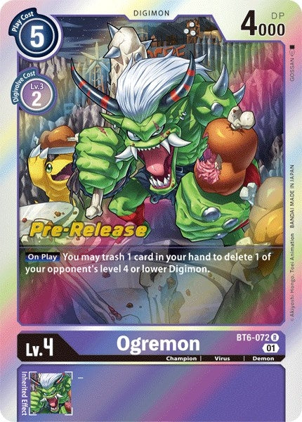Image for Ogremon (BT06_PR) (BT6-072 R) - Digimon Card Game