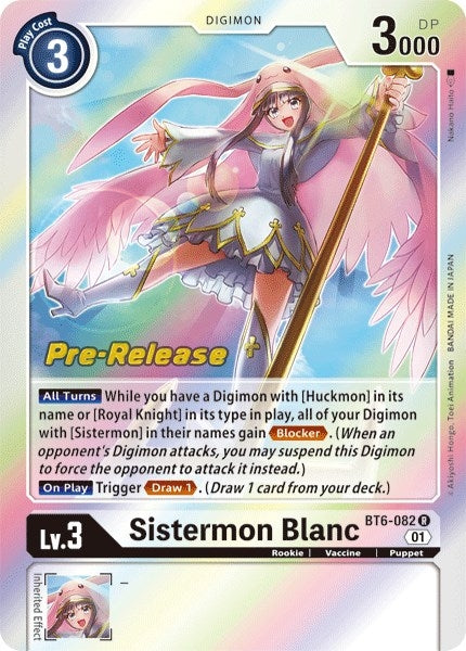 Image for Sistermon Blanc (BT06_PR) (BT6-082 R) - Digimon Card Game