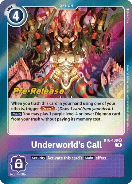 Image for Underworld's Call (BT06_PR) (BT6-108 R) - Digimon Card Game