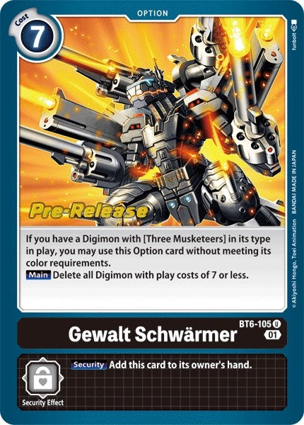 Image for Gewalt Schwarmer (BT06_PR) (BT6-105 U) - Digimon Card Game