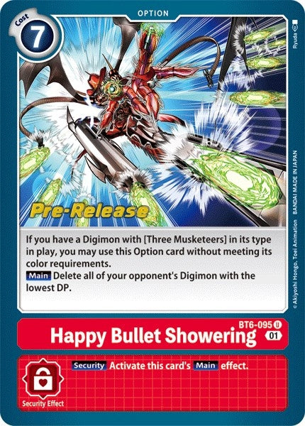 Image for Happy Bullet Showering (BT06_PR) (BT6-095 U) - Digimon Card Game