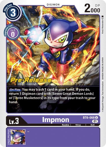 Image for Impmon (BT06_PR) (BT6-068 U) - Digimon Card Game