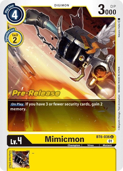 Image for Mimicmon (BT06_PR) (BT6-036 U) - Digimon Card Game