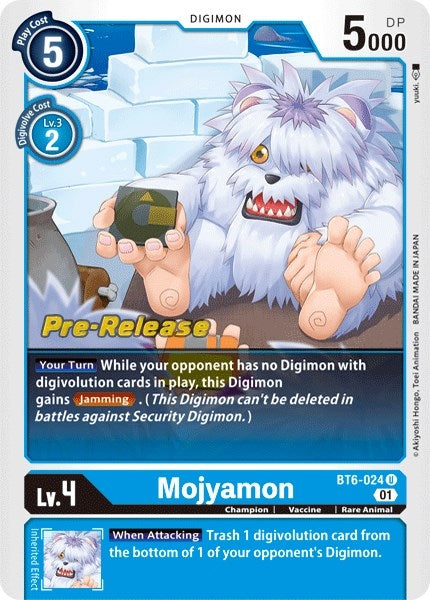 Image for Mojyamon (BT06_PR) (BT6-024 U) - Digimon Card Game
