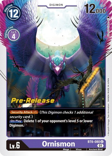 Image for Ornismon (BT06_PR) (BT6-080 U) - Digimon Card Game