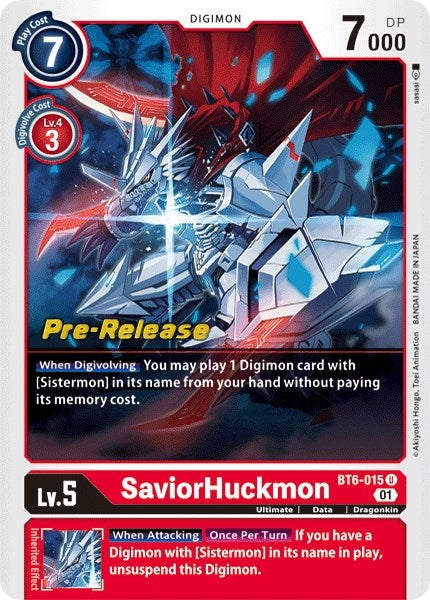 Image for SaviorHuckmon (BT06_PR) (BT6-015 U) - Digimon Card Game