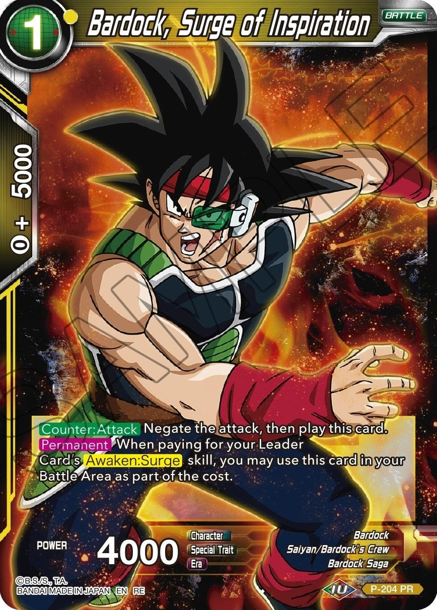 Image for Bardock, Surge of Inspiration (Mythic Booster) (P-204) - Dragon Ball Super: Masters