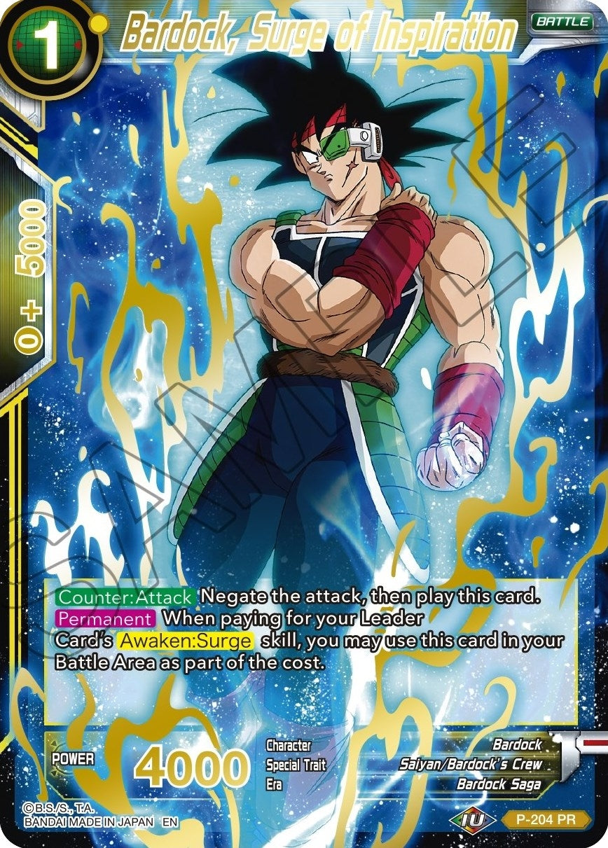 Image for Bardock, Surge of Inspiration (Gold Stamped) (Mythic Booster) (P-204) - Dragon Ball Super: Masters