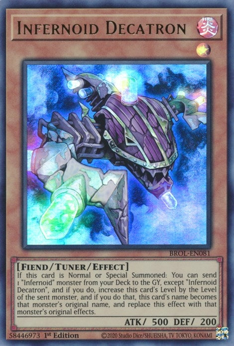 Image for Infernoid Decatron (Brothers of Legend) (BROL-EN081) - YuGiOh
