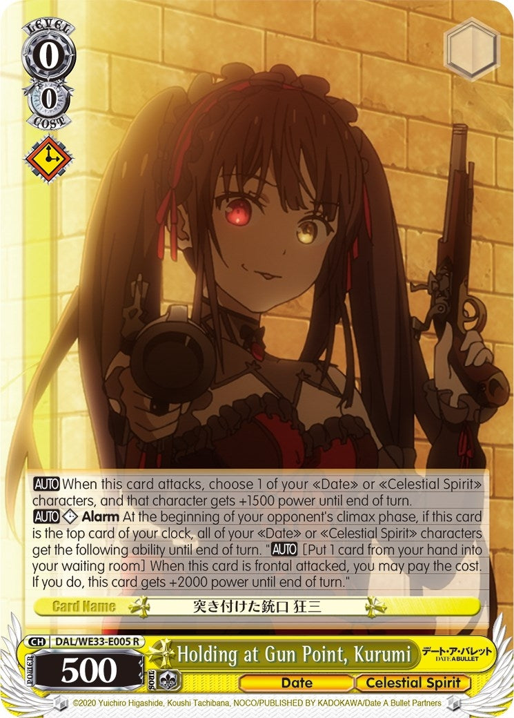 Image for Holding at Gun Point, Kurumi (Parallel Foil) (Date A Bullet) (DAL/WE33-E005 R) - Weiss Schwarz