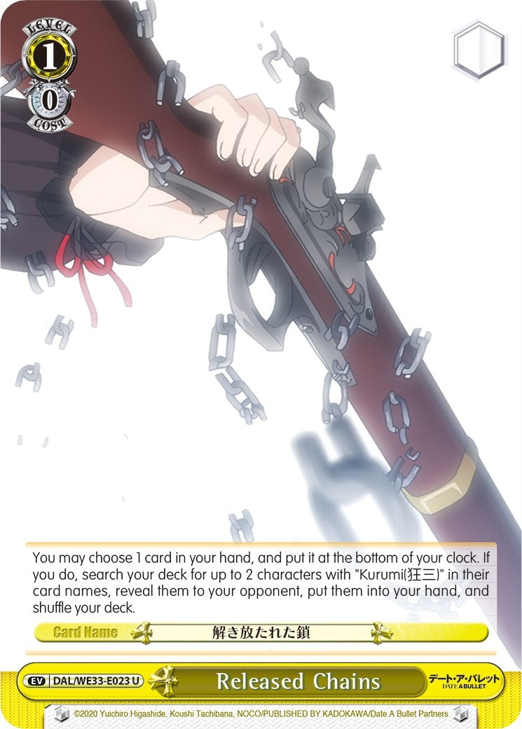 Image for Released Chains (Parallel Foil) (Date A Bullet) (DAL/WE33-E023 U) - Weiss Schwarz