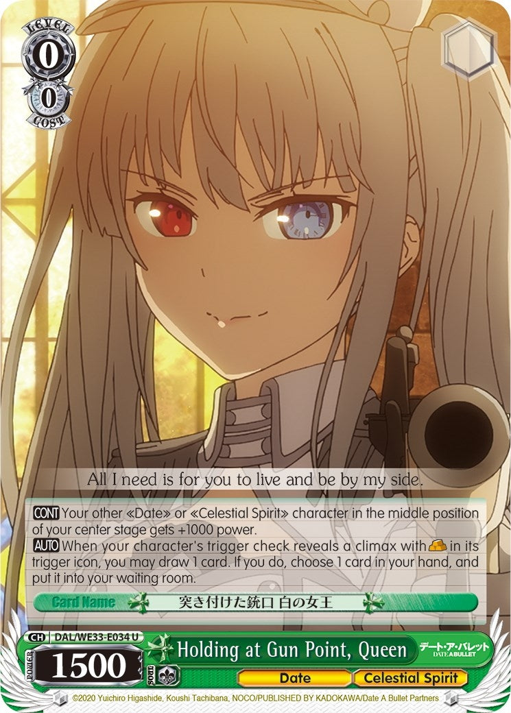 Image for Holding at Gun Point, Queen (Parallel Foil) (Date A Bullet) (DAL/WE33-E034 U) - Weiss Schwarz
