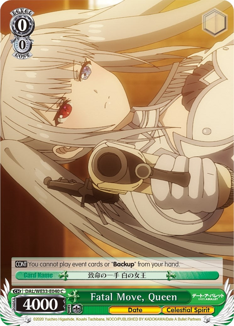 Image for Fatal Move, Queen (Date A Bullet) (DAL/WE33-E040 C) - Weiss Schwarz