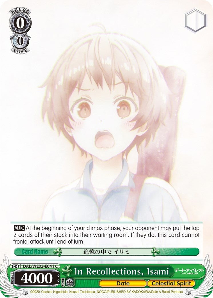 Image for In Recollections, Isami (Parallel Foil) (Date A Bullet) (DAL/WE33-E041 C) - Weiss Schwarz