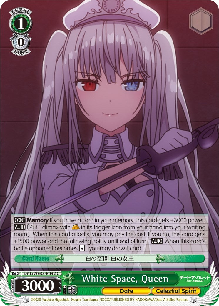 Image for White Space, Queen (Date A Bullet) (DAL/WE33-E042 C) - Weiss Schwarz