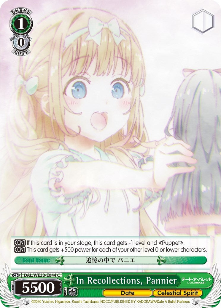 Image for In Recollections, Pannier (Date A Bullet) (DAL/WE33-E044 C) - Weiss Schwarz