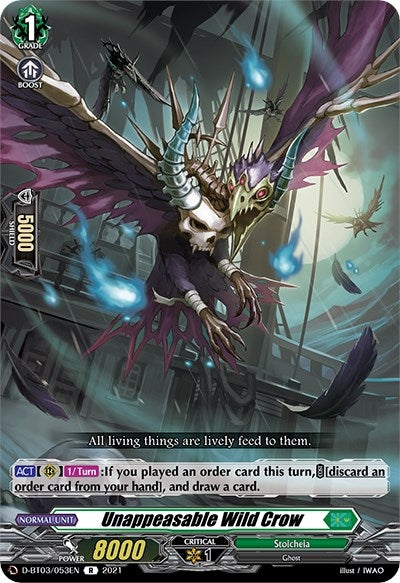 Image for Unappeasable Wild Crow (D-BT03: Advance of Intertwined Stars) (D-BT03/053EN) - Cardfight Vanguard