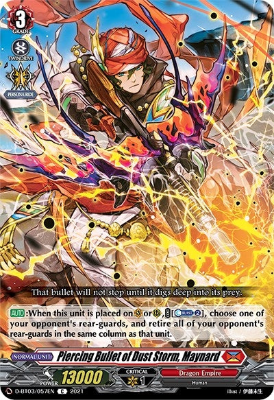 Image for Piercing Bullet of Dust Storm, Maynard (D-BT03: Advance of Intertwined Stars) (D-BT03/057EN) - Cardfight Vanguard