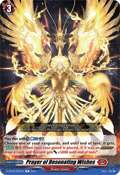 Image for Prayer of Resonating Wishes (D-BT03: Advance of Intertwined Stars) (D-BT03/067EN) - Cardfight Vanguard