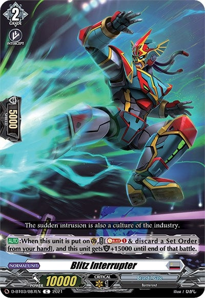 Image for Blitz Interrupter (D-BT03: Advance of Intertwined Stars) (D-BT03/087EN) - Cardfight Vanguard