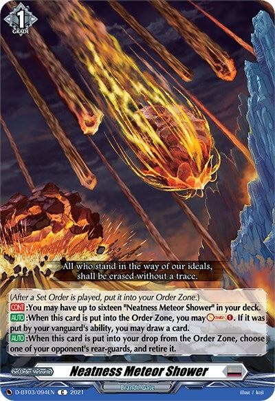 Image for Neatness Meteor Shower (D-BT03: Advance of Intertwined Stars) (D-BT03/094EN) - Cardfight Vanguard